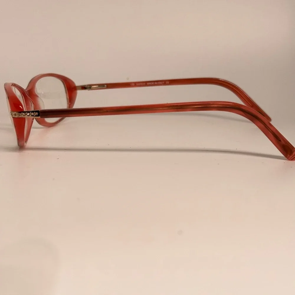 Safilo Emozioni 4029 0FA3 Red Marble Oval Eyeglasses Frames Italy 130